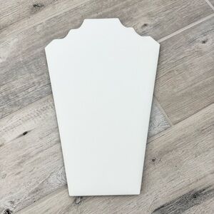 Faux White Leather Necklace Display Stand